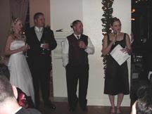 Speech and toast by maid of honor, Allison Wegg